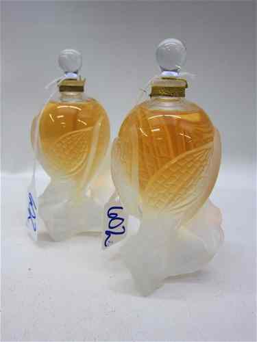 Appraisal: PAIR OF LALIQUE ''LES ELFES'' FLACON COLLECTION PERFUMES edition clear