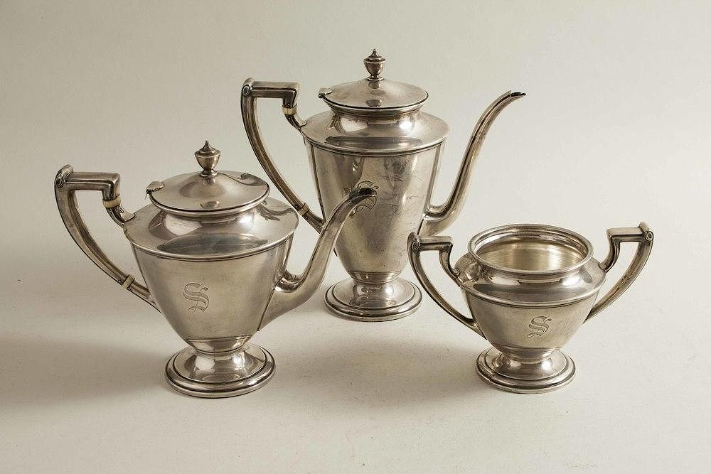 Appraisal: Sterling Silver Coffee Tea Service Whiting Co Whiting Co sterling