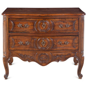 Appraisal: A Provincial Louis XV Walnut Commode th Century Height x