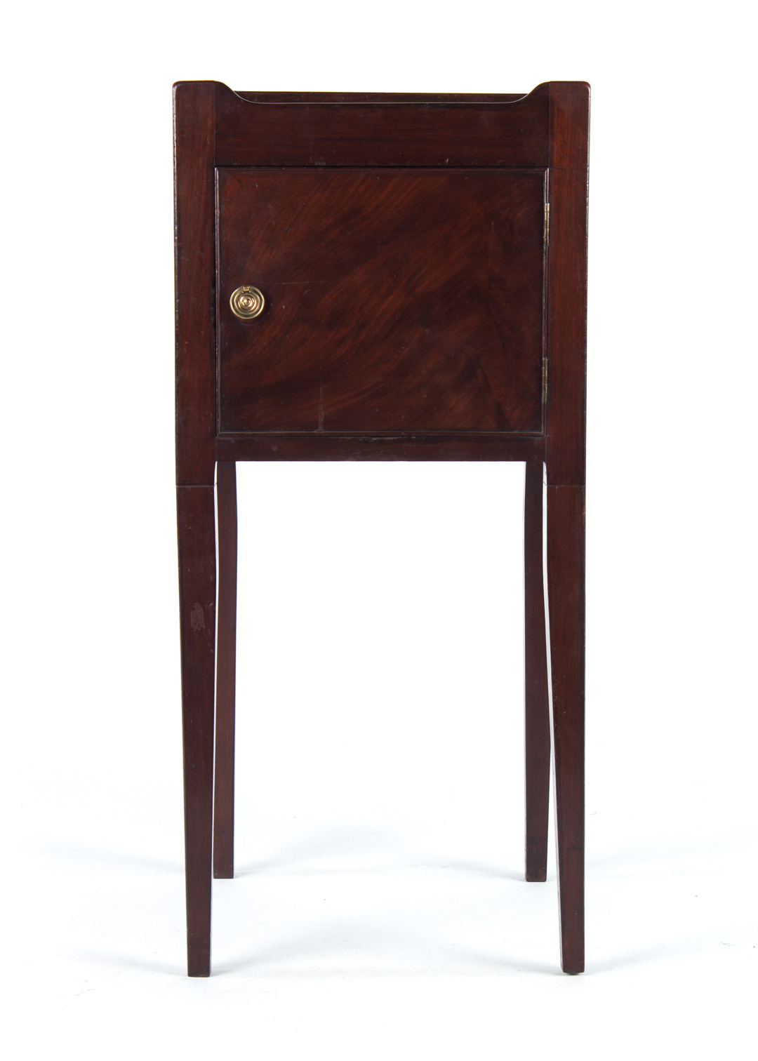 Appraisal: George III mahogany commode flat top with in galleried edge