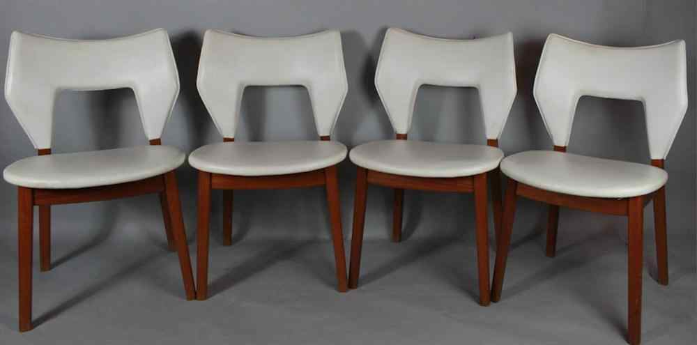 Appraisal: SET OF FOUR THORALD MADSENS COPENHAGEN SWEDEN WHITE VINYL AND