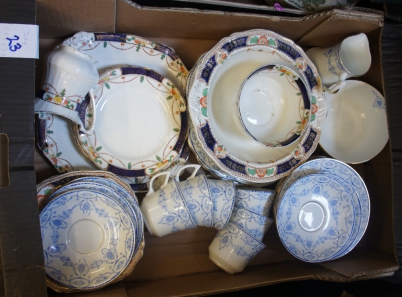 Appraisal: Tray comprising Rhelms Part Dinner and Tea Items together with