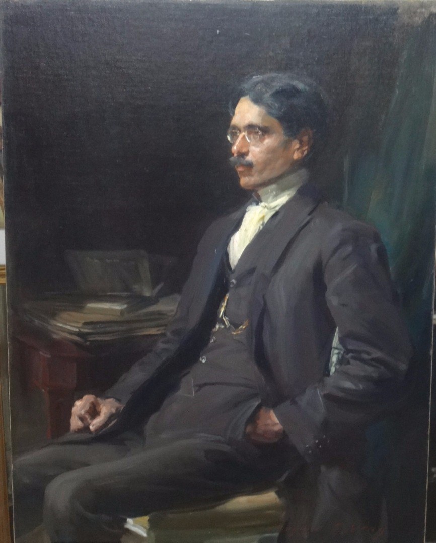 Appraisal: Douglas Stannus Gray - Portrait of Rustom Siddm Esq oil