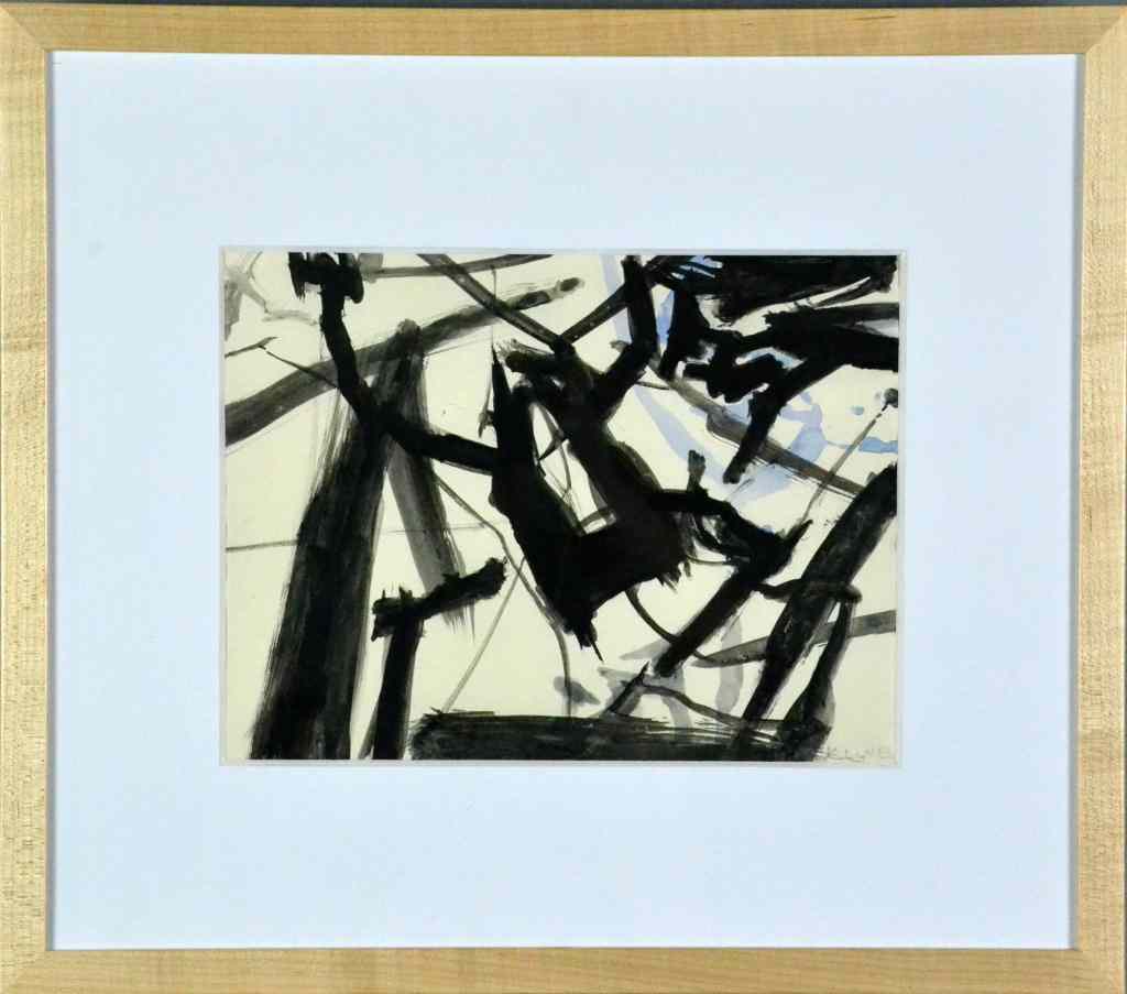 Appraisal: Franz Josef Kline Watercolor On PaperDepicting an abstract by Franz