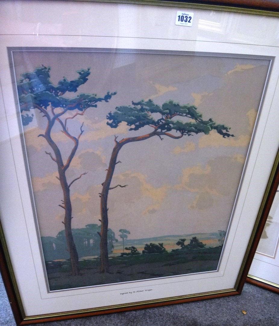 Appraisal: Sir Herbert Alker Tripp - Trees in a landscape Ducks