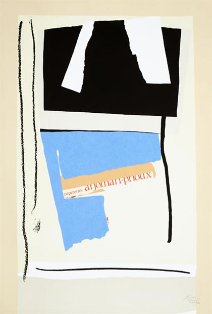 Appraisal: ROBERT MOTHERWELL american - AMERICA LA FRANCE- VARIATIONS V -