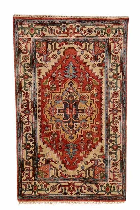 Appraisal: Persian Heriz carpet ' '' x ' Back Inquiry Previous