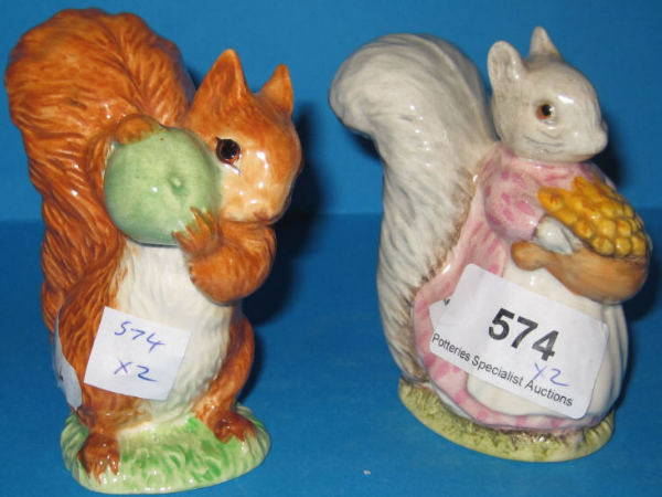 Appraisal: Beswick Beatrix Potter Figures Goody Tiptoes and Squirrel Nutkin both