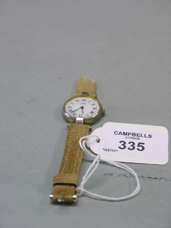 Appraisal: A Must de Cartier lady's wristwatch as viewed