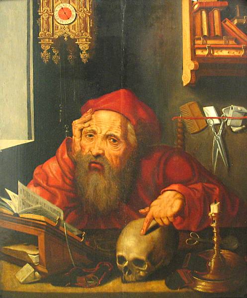 Appraisal: After Quentin Metsys St Jerome in his study oil on