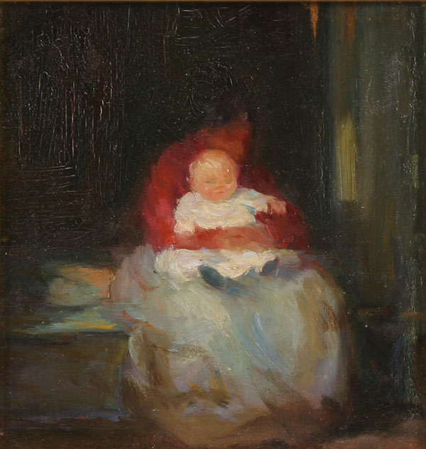 Appraisal: Wayman Elbridge Adams American - Mother and Child oil on