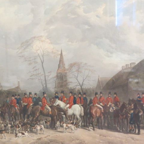 Appraisal: Fox Hunt Engraving The Pytchley Hunt by W J Davey