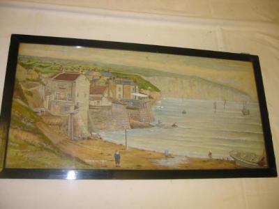 Appraisal: D DUNCAN Robin Hoods Bay signed and dated x ebonised