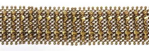 Appraisal: GOLD BRACELET ca Red gold g Stylish broad finely woven