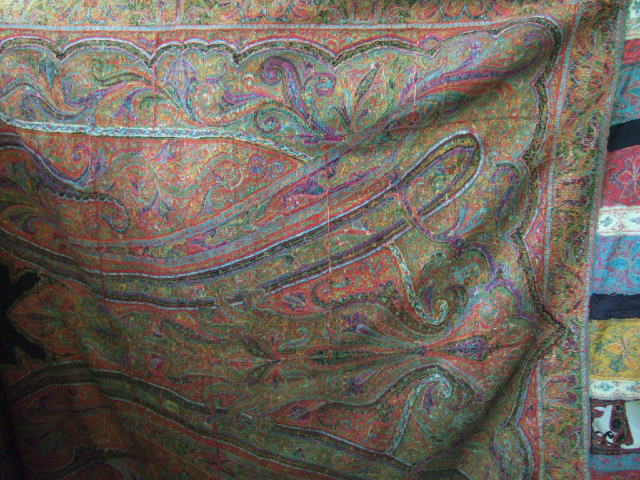 Appraisal: A Jamawar shawl Kashmir mid th century patchworked with a