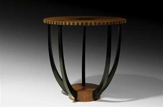 Appraisal: PAUL FOLLOT attribu - TABLE D'APPOINT GUERIDON France vers Eb