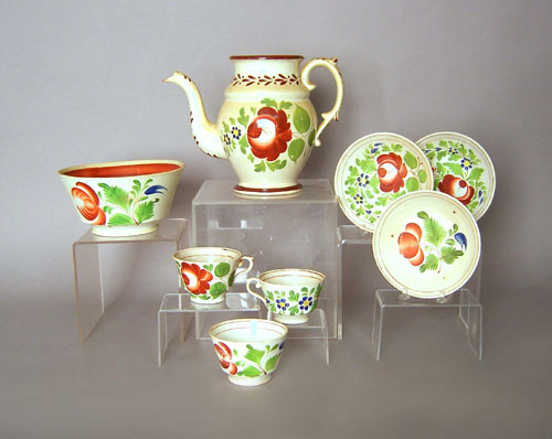 Appraisal: Adams rose decorated pearlware th c