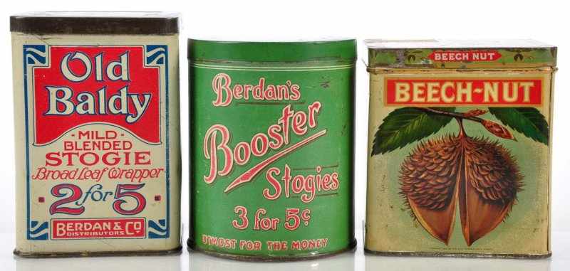 Appraisal: Lot of Cigar Tins Description Bright group includes round green