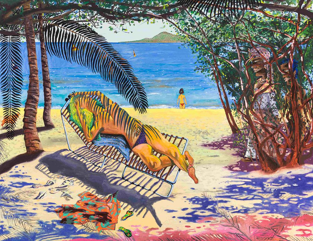 Appraisal: David Sharpe American b Beach at Guadeloupe David Sharpe American