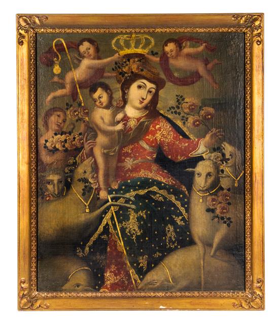 Appraisal: Sale Lot Cuzco School th Century depicting the Madonna and