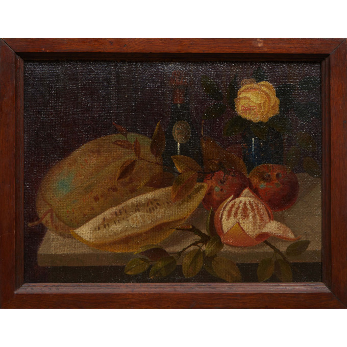 Appraisal: American School Still Life of Fruit early th c oil