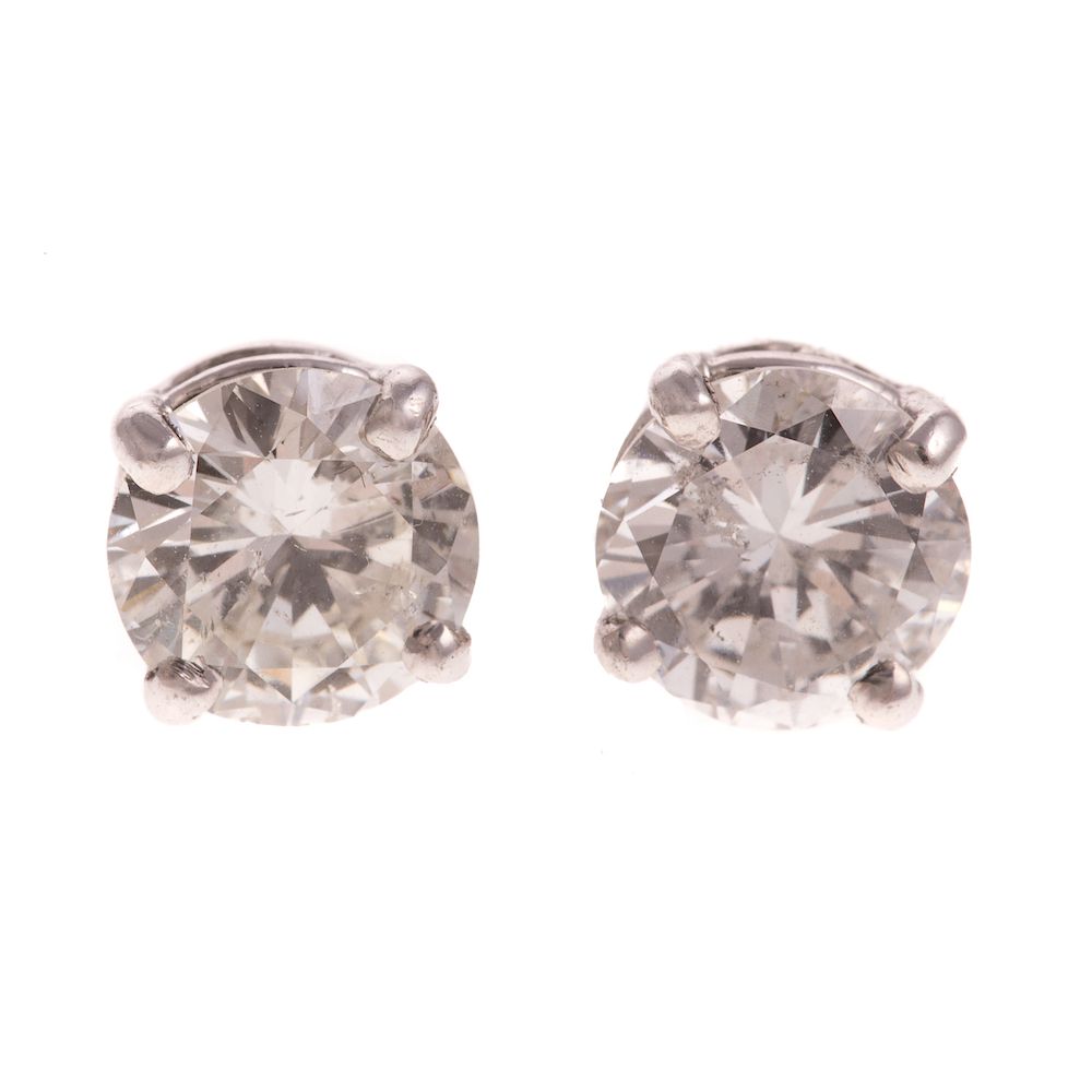 Appraisal: A Ladies Pair of ctw Diamond Studs in K K