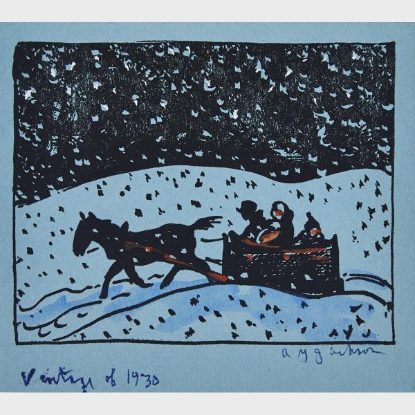 Appraisal: Alexander Young Jackson - VINTAGE OF CHRISTMAS CARD Canadian Colour