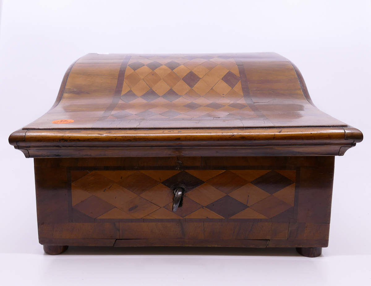 Appraisal: Antique Parquetry Inlaid Table Box- x ''