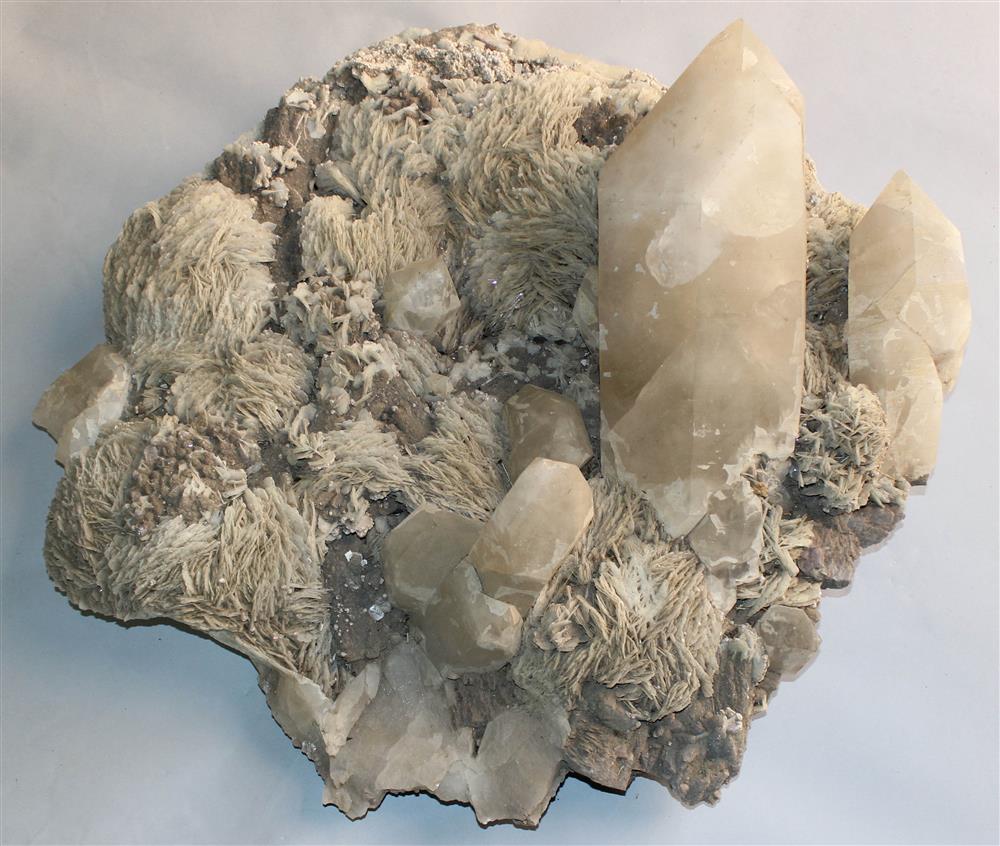 Appraisal: LARGE -INCH QUARTZ WITH ALBITE FELDSPAR AND MINOR LEPIDOLITE MICA