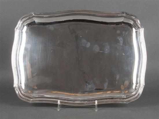 Appraisal: Peruvian sterling silver rectangular tray Welsch th century X in