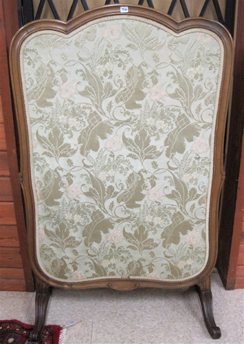 Appraisal: PROVINCIAL STYLE FREESTANDING FIREPLACE SCREEN Continental c having a floral