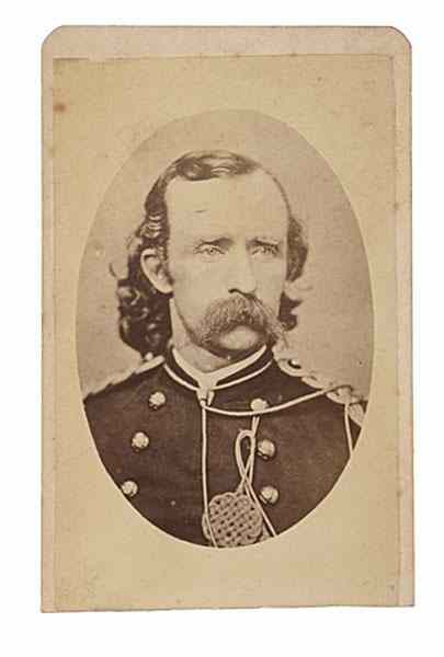 Appraisal: George A Custer CDV Issued by Wing's Gallery CDV of