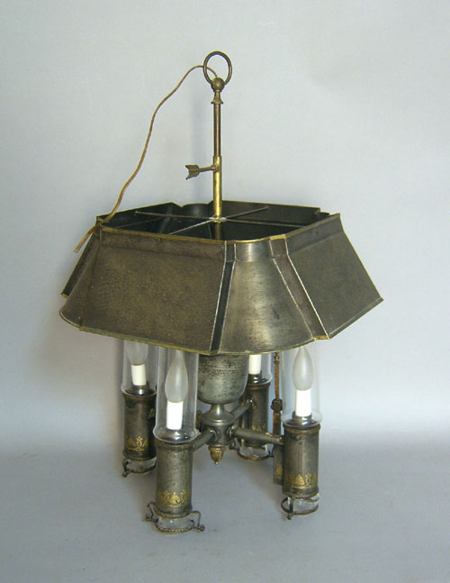 Appraisal: Italian tin hanging chandelier th c h