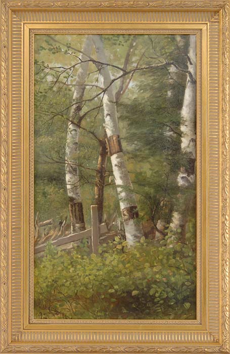 Appraisal: DELBERT DANA COOMBS American - WHITE BIRCHES Oil on canvas