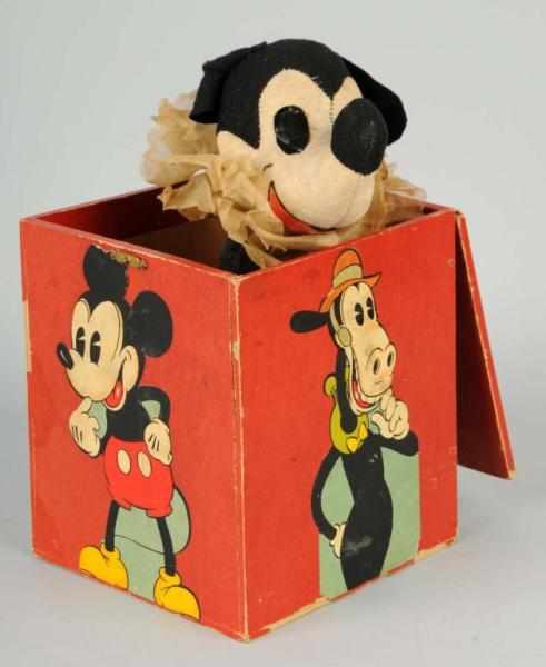 Appraisal: Walt Disney Mickey Mouse Jack-in-the-Box Toy Description Unmarked but probably