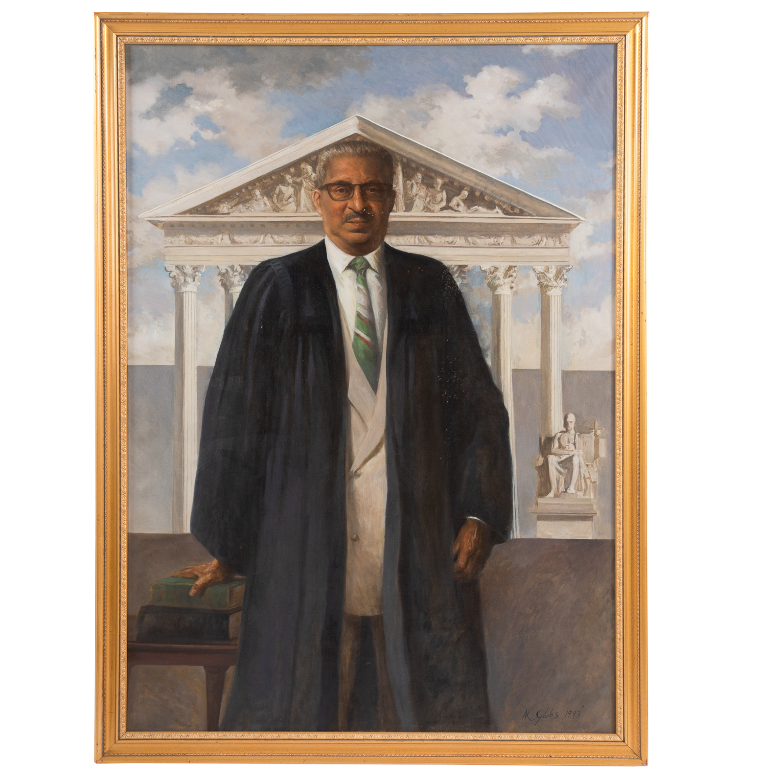 Appraisal: NATHANIEL K GIBBS THURGOOD MARSHALL OIL American - Oil on