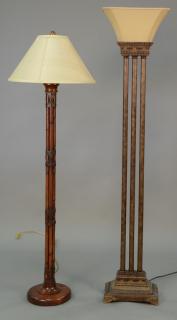 Appraisal: Two Contemporary floor lamps ht in in Two Contemporary floor