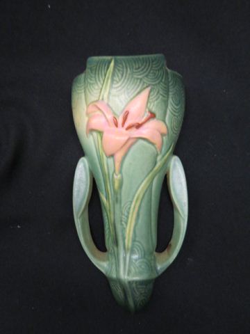 Appraisal: Roseville Pottery Zephyr Lily Wall Pocket green 's - excellent