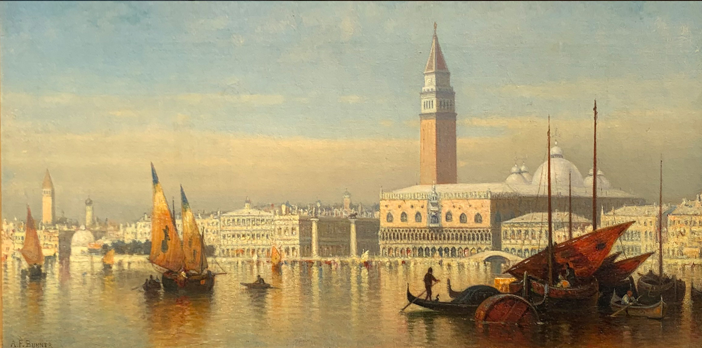 Appraisal: BUNNER Andrew American Italian - The Grand Canal Venice ''Doges