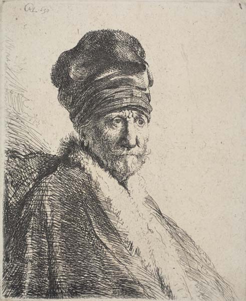 Appraisal: REMBRANDT VAN RIJN Bust of a Man Wearing a High