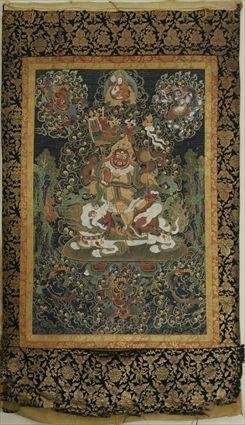 Appraisal: Tibetan Silk Thanka in x in sight