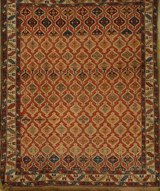 Appraisal: ORIENTAL RUG CAUCASIAN ' x ' Several rows of abrash