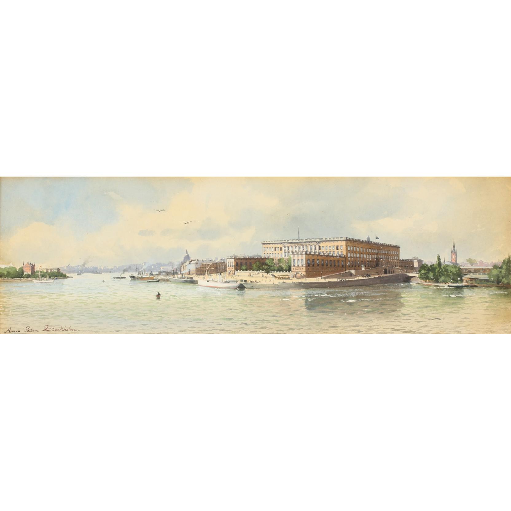 Appraisal: Anna Sofia Palm de Rosa Swedish - View of Stockholm