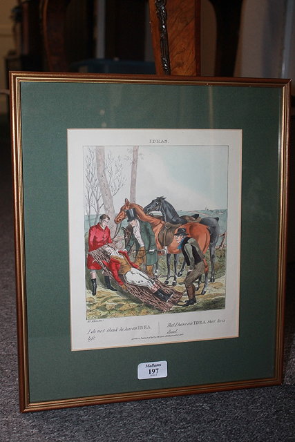 Appraisal: A set of four coloured hunting prints after Henry Alken