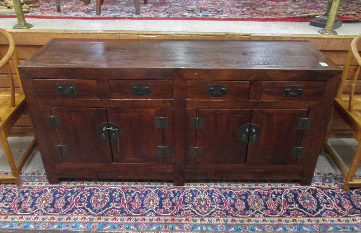 Appraisal: MING STYLE SOUTHERN ELM JUMU WOOD CABINET BUFFET Chinese th