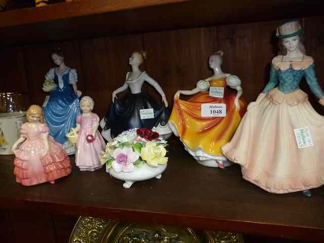 Appraisal: FIVE ROYAL DOULTON FIGURES OF LADIES HN HN HN HN