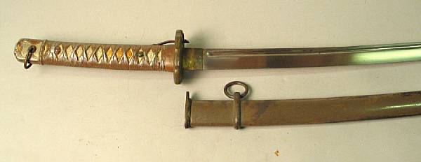 Appraisal: A Japanese shin-gunto NCO sword The inch blade serial numbered