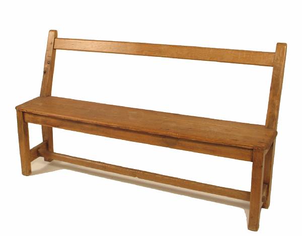 Appraisal: A Continental fruitwood bench comprised of antique elements height in