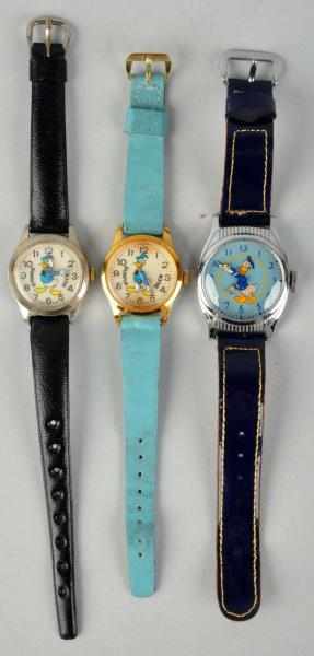 Appraisal: Lot of Walt Disney Donald Duck Wrist Watches Two are