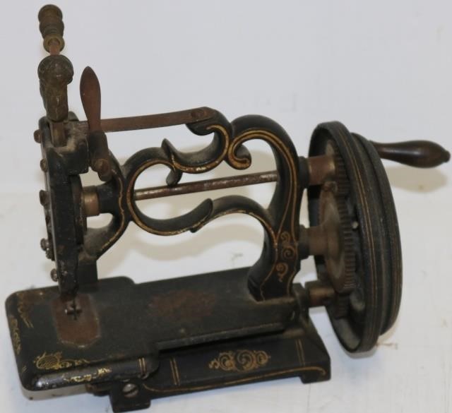 Appraisal: TH C CHILD'S SEWING MACHINE CAST IRON ORIGINAL FINISH GOOD